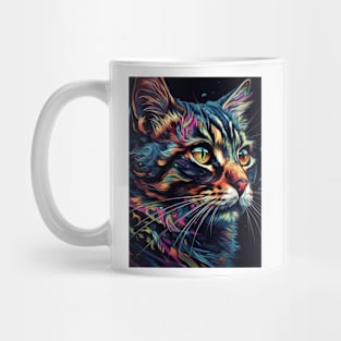 Close-up of a cat's head. Mug